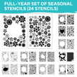 Load image into Gallery viewer, Seasonal Stencils (24 Stencils)
