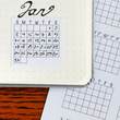 Load image into Gallery viewer, mini calendar sticker for bullet journal