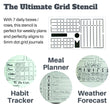 Load image into Gallery viewer, Grid layout planner stencils