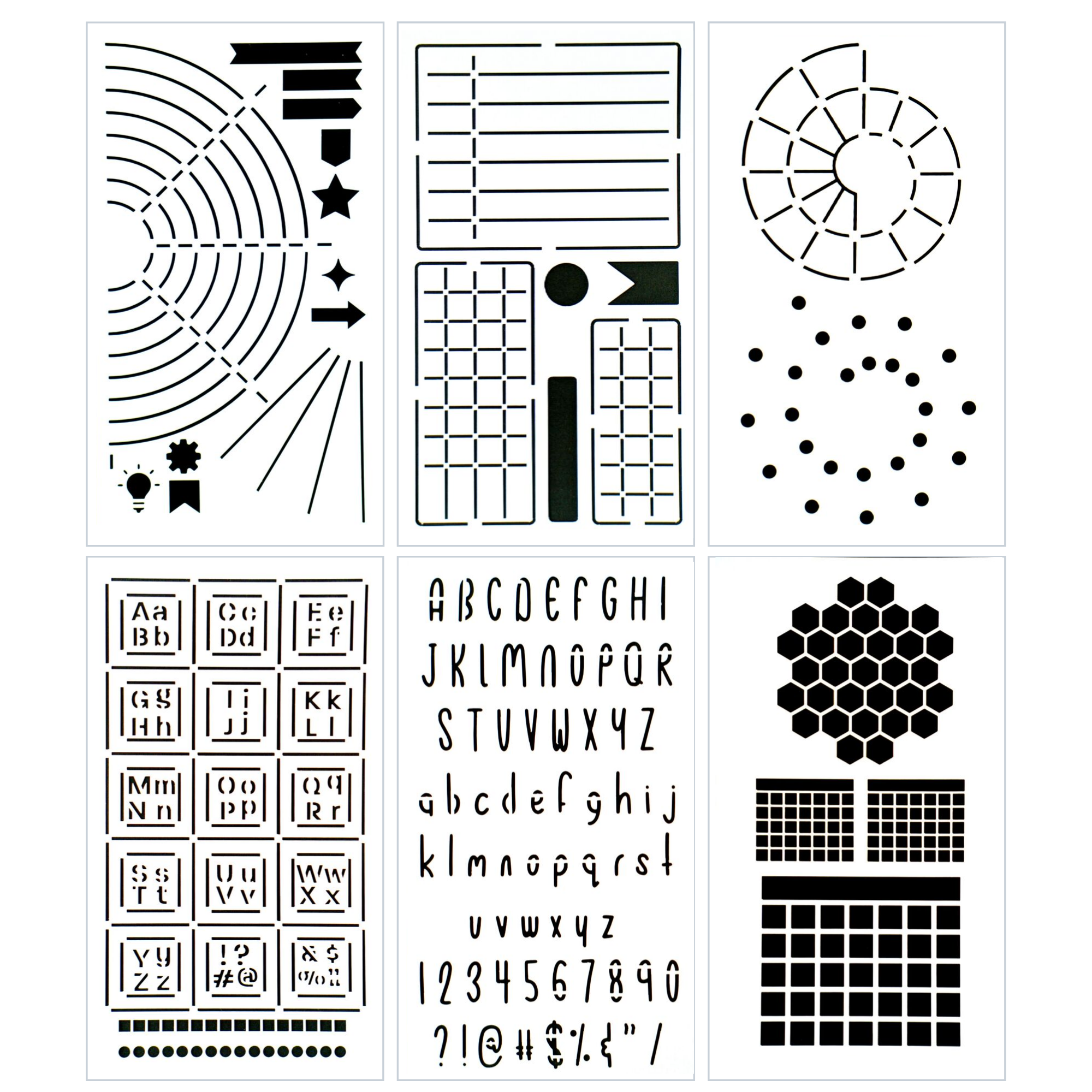  24 Pieces Journal Stencil Set Plastic Planner Bullet Journaling  Stencils Ultimate Productivity Stencil DIY Templates to Create Calendars  Schedule for A5 Journal Scrapbooking Notebook (Classic Style) : Arts,  Crafts & Sewing