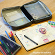 Load image into Gallery viewer, Bullet Journal storage case with supplies