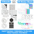 Load image into Gallery viewer, Planner Stickers and Bullet Journal Stencils