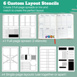 Load image into Gallery viewer, 6 custom layout stencils
