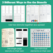 Load image into Gallery viewer, 3 ways to use the stencils
