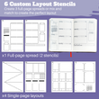 Load image into Gallery viewer, 6 custom layout stencils