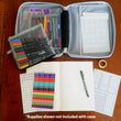 Load image into Gallery viewer, Bullet Journal storage case gray with journal and supplies