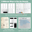 Load image into Gallery viewer, 3 different ways to use the stencil