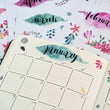 Load image into Gallery viewer, monthly calendar flower stickers