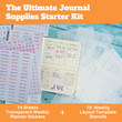 Load image into Gallery viewer, Weekly Planner Layout Journaling Supplies Kit (18 Stencils & 14 Sticker Sheets) - Colorful