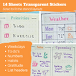 Load image into Gallery viewer, Weekly Planner Layout Journaling Supplies Kit (18 Stencils & 14 Sticker Sheets) - Colorful