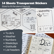 Load image into Gallery viewer, Weekly Planner Layout Journaling Supplies Kit (18 Stencils & 14 Sticker Sheets) - Minimalist