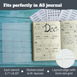 Load image into Gallery viewer, Weekly Planner Layout Journaling Supplies Kit (18 Stencils & 14 Sticker Sheets) - Minimalist
