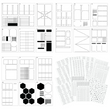 Load image into Gallery viewer, Weekly Planner Layout Journaling Supplies Kit (18 Stencils & 14 Sticker Sheets) - Minimalist