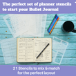 Load image into Gallery viewer, Bullet Bundle Planner Stencils (21 Stencils)