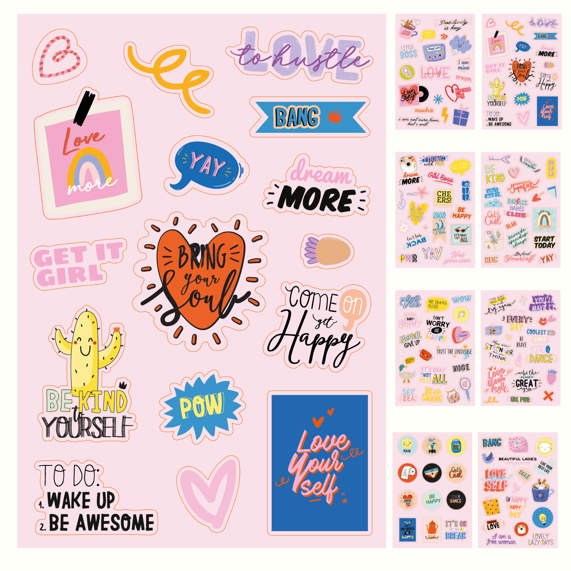 Girl Power Planner & Scrapbooking Stickers (8 Sheets) - Female Empowerment  Positive Affirmation Stickers, Perfect Gift Stickers for Women, Moms, Teens  by Sunny Streak