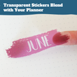 Load image into Gallery viewer, Transparent Monthly Planner Fruit Stickers (12 Sheets)
