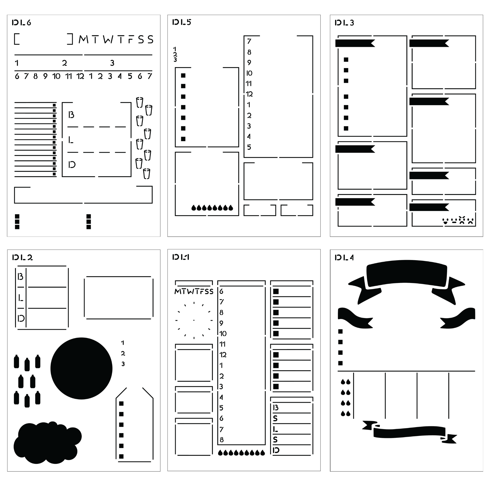 Speedy Spreads Journal Stencils - Daily Layouts - A5 Daily Planner Layouts for Bullet Journals – Sunny Streak speedy-spreads-journal-stencils-daily-layouts-a5-daily-planner-layouts-for-bullet-journals-sunny-streak