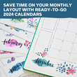 Load image into Gallery viewer, 2024 Floral Monthly Calendar A5 Planner Stickers (25 Sheets)
