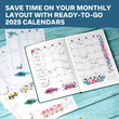 Load image into Gallery viewer, 2025 Floral Monthly Calendar A5 Planner Stickers (25 Sheets)
