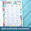 Load image into Gallery viewer, 2025 Floral Monthly Calendar A5 Planner Stickers (25 Sheets)
