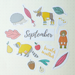 Load image into Gallery viewer, september stickers with fall stickers
