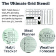 Load image into Gallery viewer, Grid layout planner stencils
