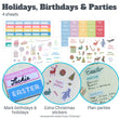 Load image into Gallery viewer, Seasonal Holiday Birthday Stickers
