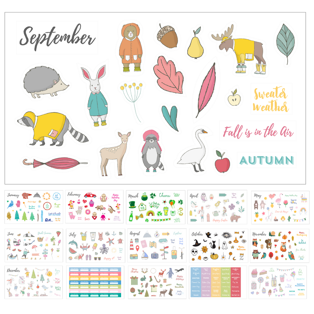 Seasons & Holidays Stickers (16 Sheets)