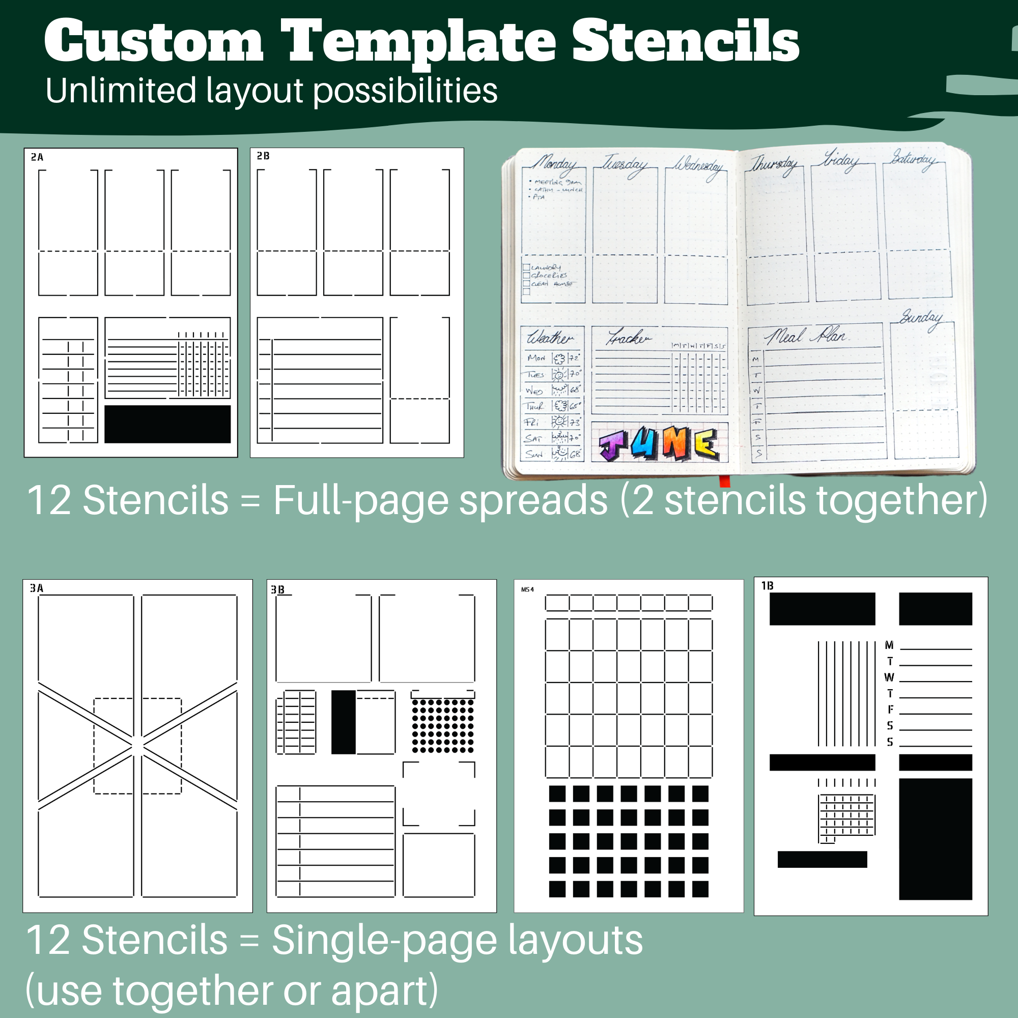 customized journal stencil plastic planner stencils