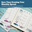 Load image into Gallery viewer, save time creating your monthly spread with calendar stickers
