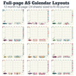 Load image into Gallery viewer, full page a5 calendar floral stickers
