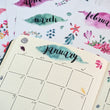 Load image into Gallery viewer, monthly calendar flower stickers
