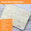 Load image into Gallery viewer, Weekly Planner Layout Journaling Supplies Kit (18 Stencils &amp; 14 Sticker Sheets) - Colorful
