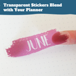 Load image into Gallery viewer, Transparent Monthly Planner Fruit Stickers (12 Sheets)
