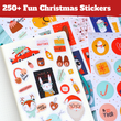 Load image into Gallery viewer, Merry &amp; Bright Christmas Stickers (15 Sheets)
