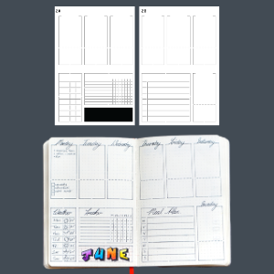 Speedy Spreads Journal Stencils (Weekly Layouts #3) - x6 Stencils for A5  Bullet Dot Grid Journal Notebook, Save Time on Full-Page Layouts, DIY  Planner